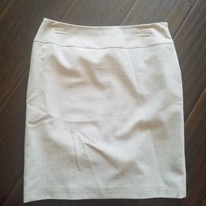 Antonio Melani Tan Striped Midi Skirt